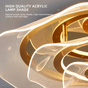 Amélie Gold Luxe LED Ceiling Chandelier Light