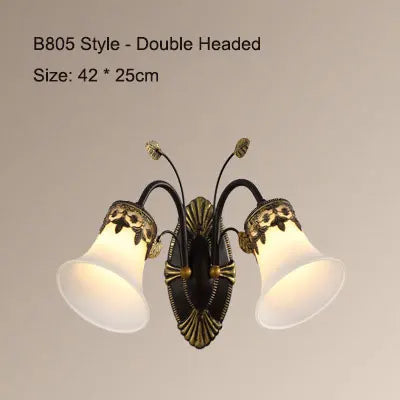 Sophie Retro Dual Head Frosted Glass Wall Lamp E27 Nordic Light