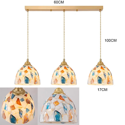 Isabelle Shell Glass Pendant Light Art Deco Bedside Lamp