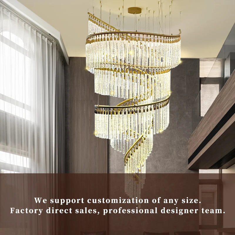 Luxury Hall Pendant Chandelier for Villa and Hotel Lobby