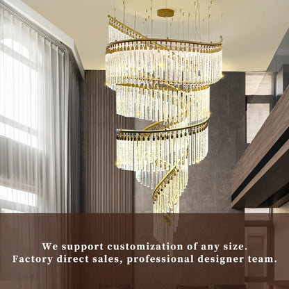 Luxury Hall Pendant Chandelier for Villa and Hotel Lobby