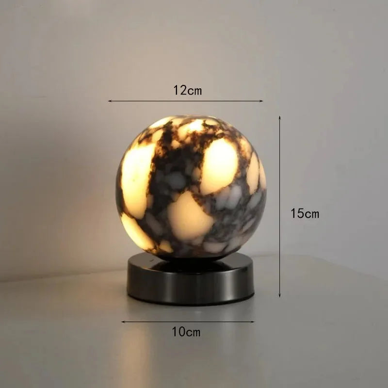 Camille Cosmo Glow Marble LED Bedside Lamp