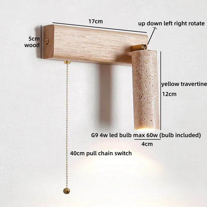 Émilie Travertine Stone Wall Light