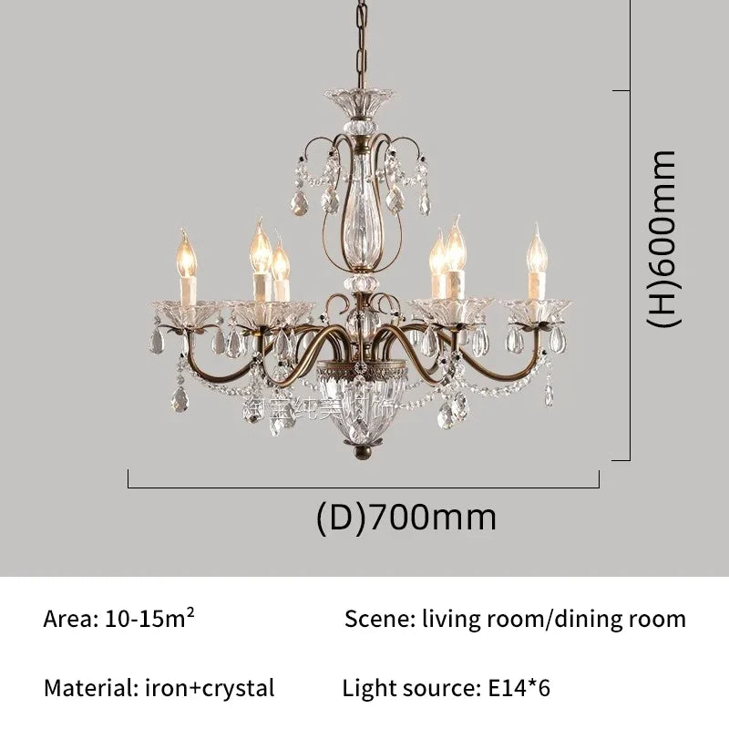 Charlotte Vintage Industrial Candle Chandelier Coffee Gold Ceiling Light