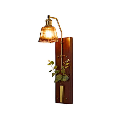Aiko Japanese Vintage Solid Wood LED Wall Light