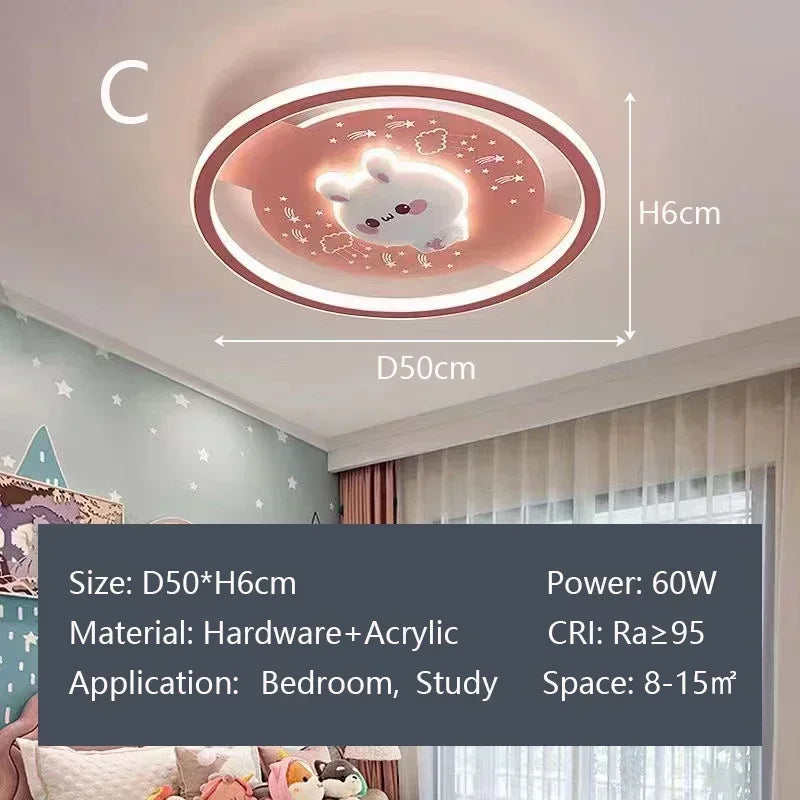 Amélie Astronaut Rocket LED Ceiling Light Kids Room Dimmable