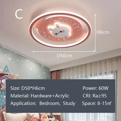 Amélie Astronaut Rocket LED Ceiling Light Kids Room Dimmable