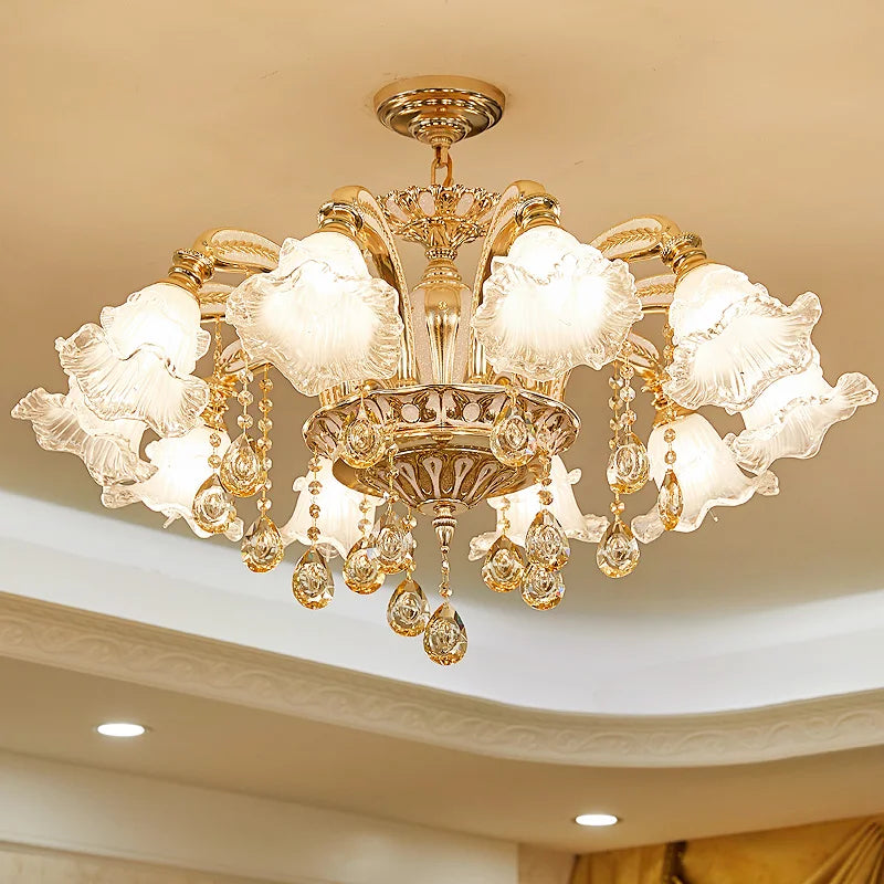 European Crystal Pendant Light for Living Room and Dining Area