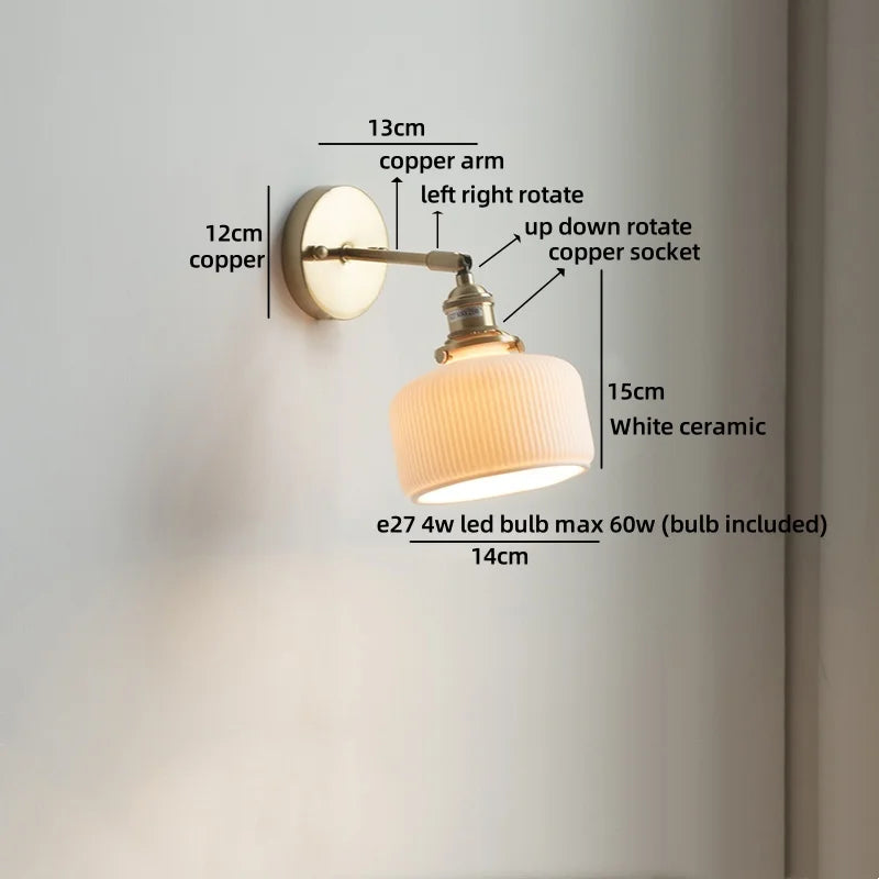 Élise Nordic White Iron LED Wall Lamp Kids Room Decor