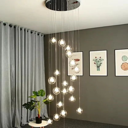 Aurélie Nordic Double Glass LED Ceiling Chandelier