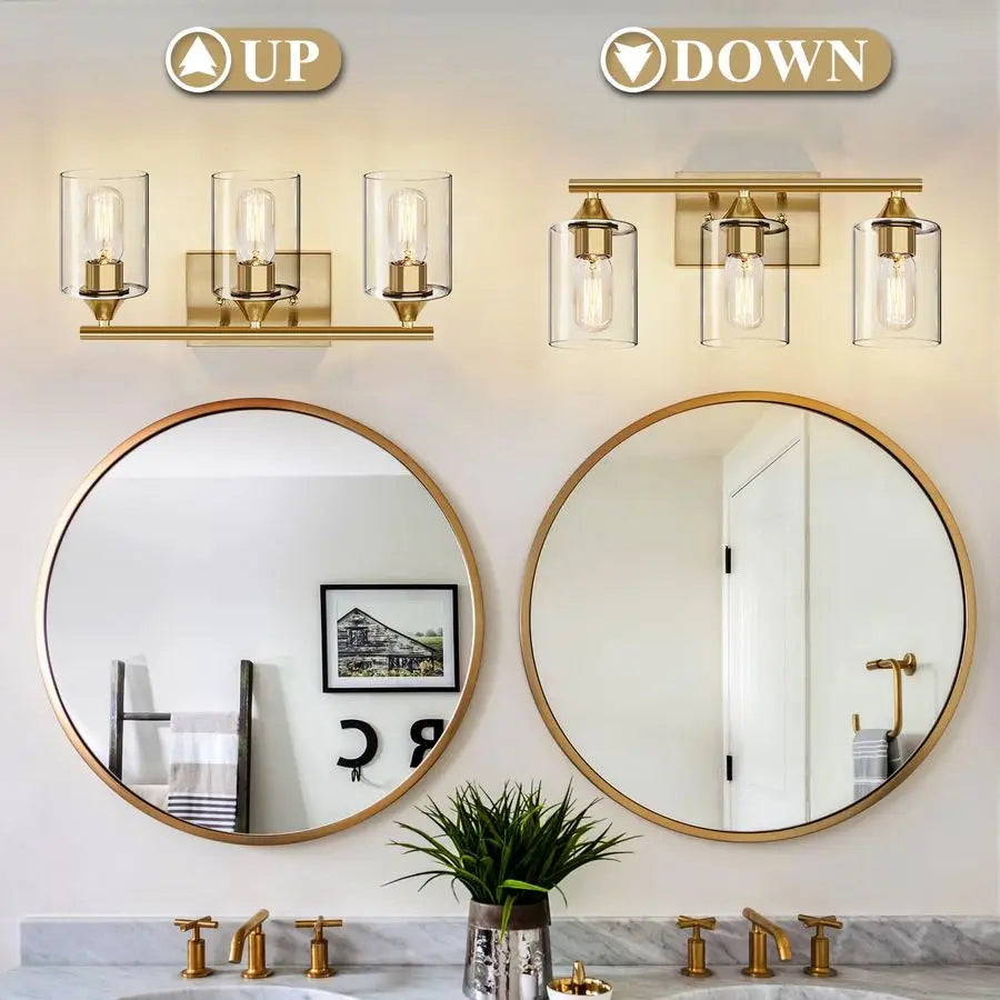 Juliette 3-Light Brushed Gold Vanity Wall Sconce Fixture