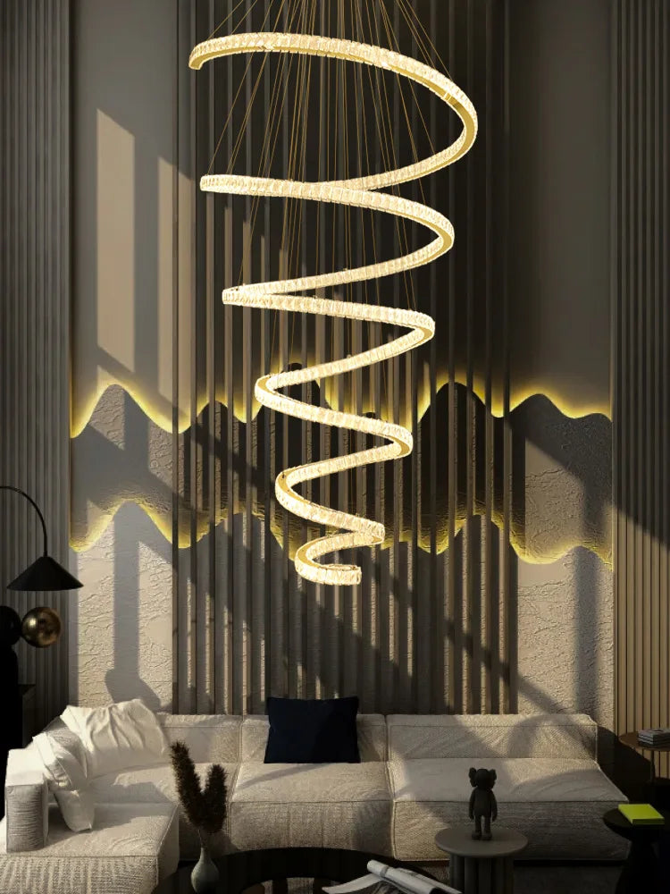 Modern Crystal Pendant Light for Dining Room and Living Room