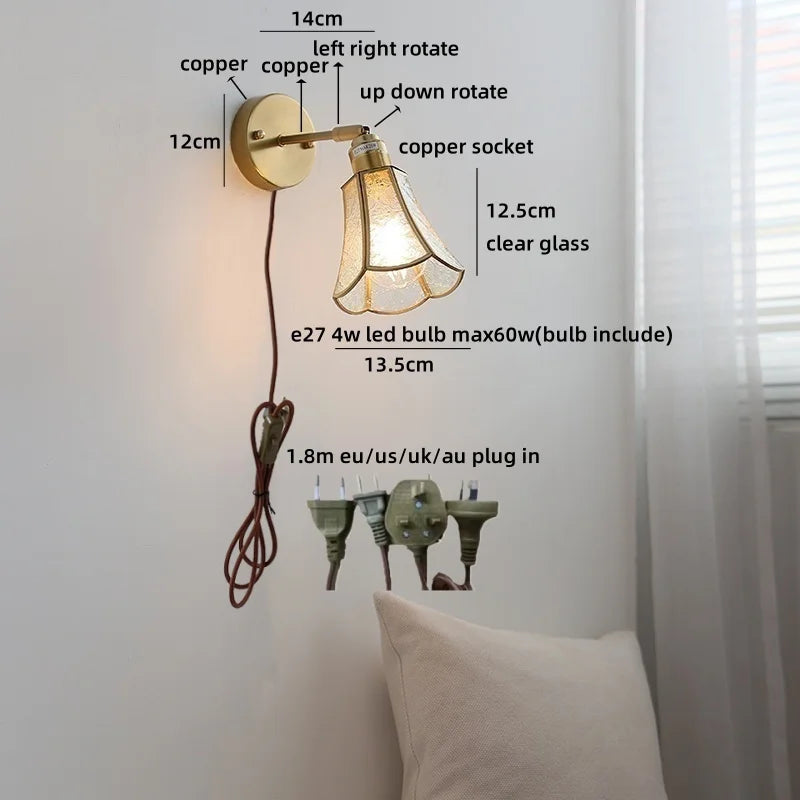 Aurélie Square Glass Wall Lamp Nordic Modern