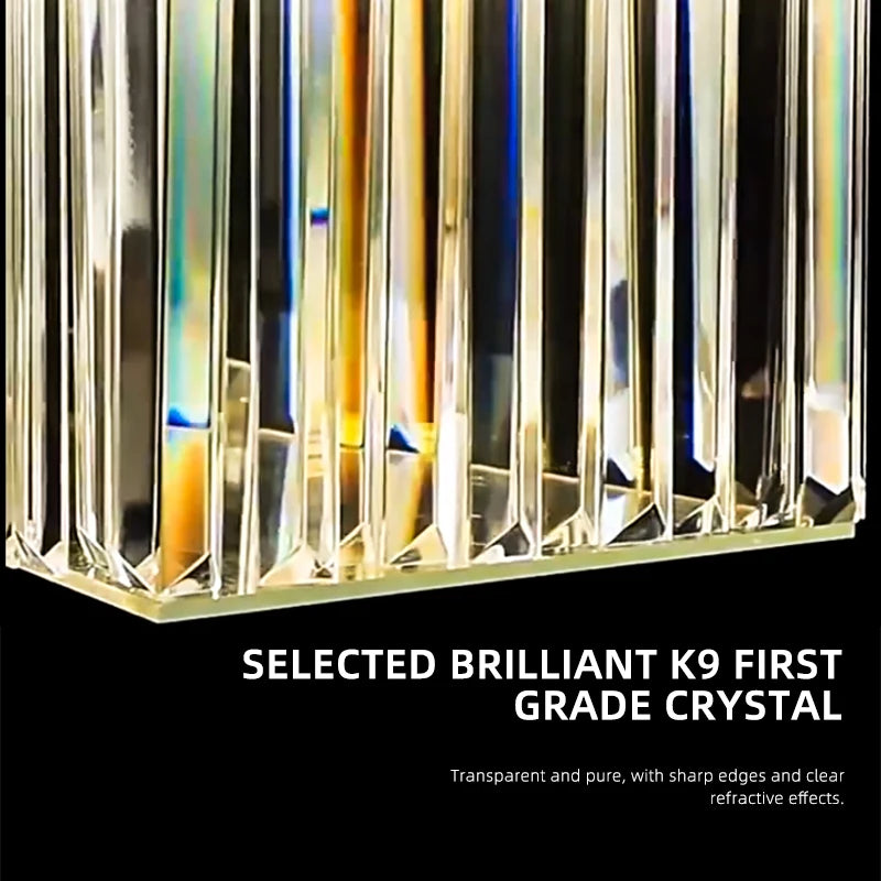 Colette Crystal Linear LED Pendant Chandelier