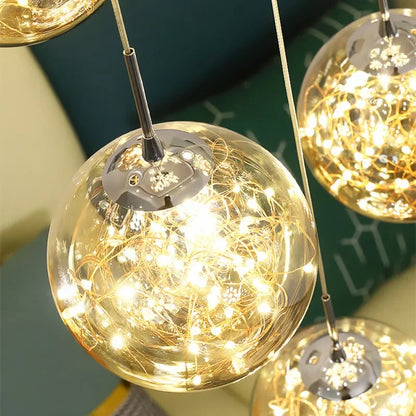 Adèle Starry Sky LED Staircase Pendant Chandelier