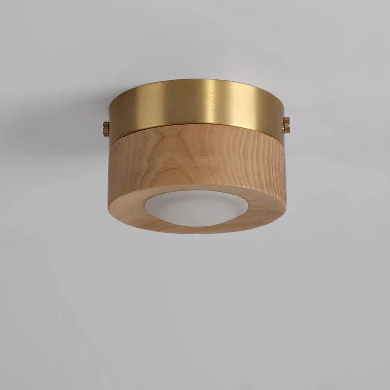 Anouk Walnut Wood LED Ceiling Spotlight Light
