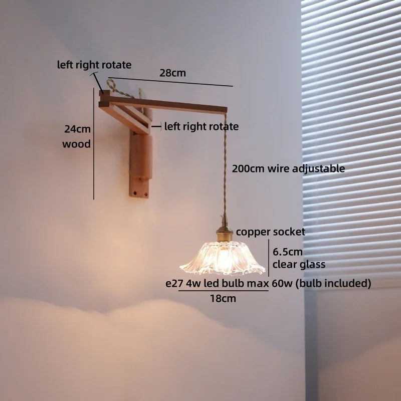 Aurore Wabi Sabi Glass Wall Lamp Nordic Style