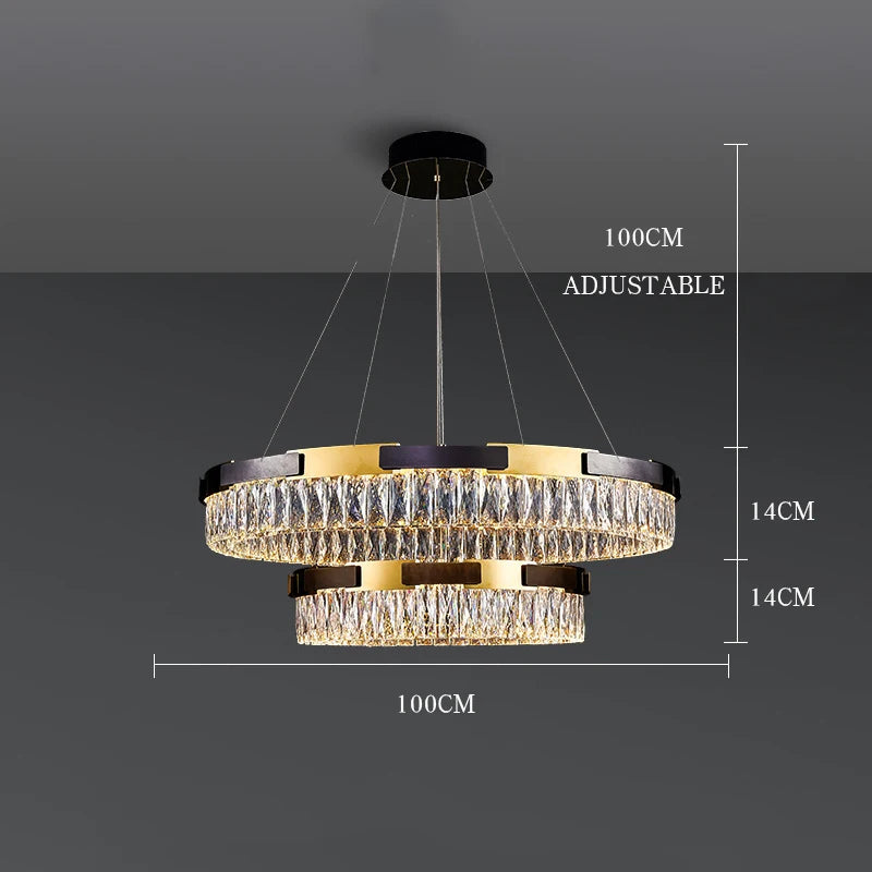 Camille Modern Crystal LED Chandelier Luxury Living Dining Bedroom Pendant Light