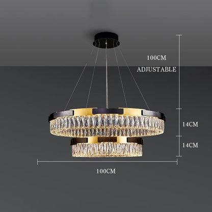 Camille Modern Crystal LED Chandelier Luxury Living Dining Bedroom Pendant Light