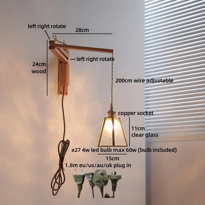 Aurore Wabi Sabi Glass Wall Lamp Nordic Style