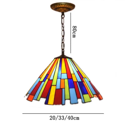 Colette Tiffany Colorful Glass Pendant Lamp Mediterranean