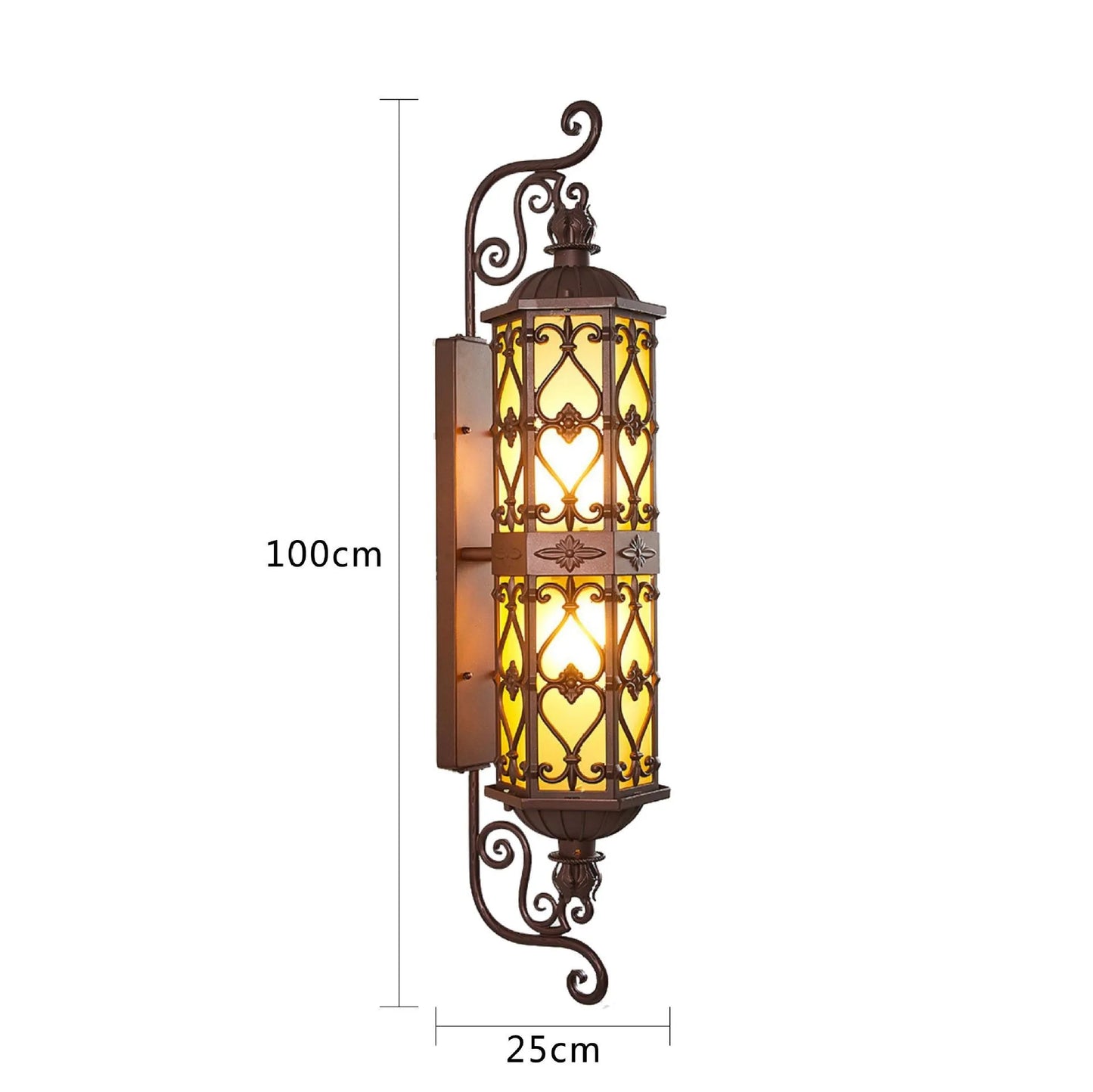 Camille Retro Gold Waterproof Aluminum LED Outdoor Wall Lamp E27