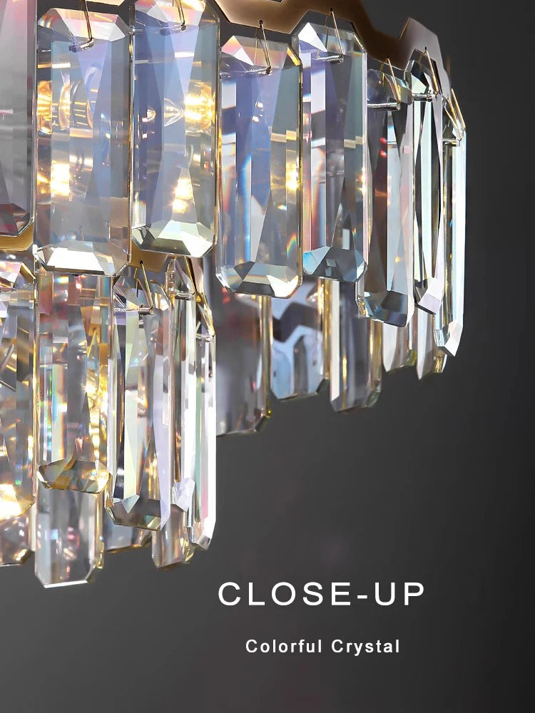 Sophie Luxury Italian Crystal Round Pendant Lamp Dining Living Foyer Decor