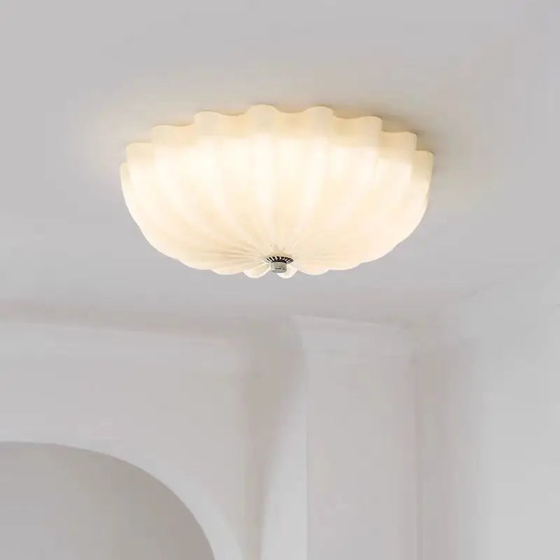 Élodie Bauhaus Round Flower LED Ceiling Light Modern White