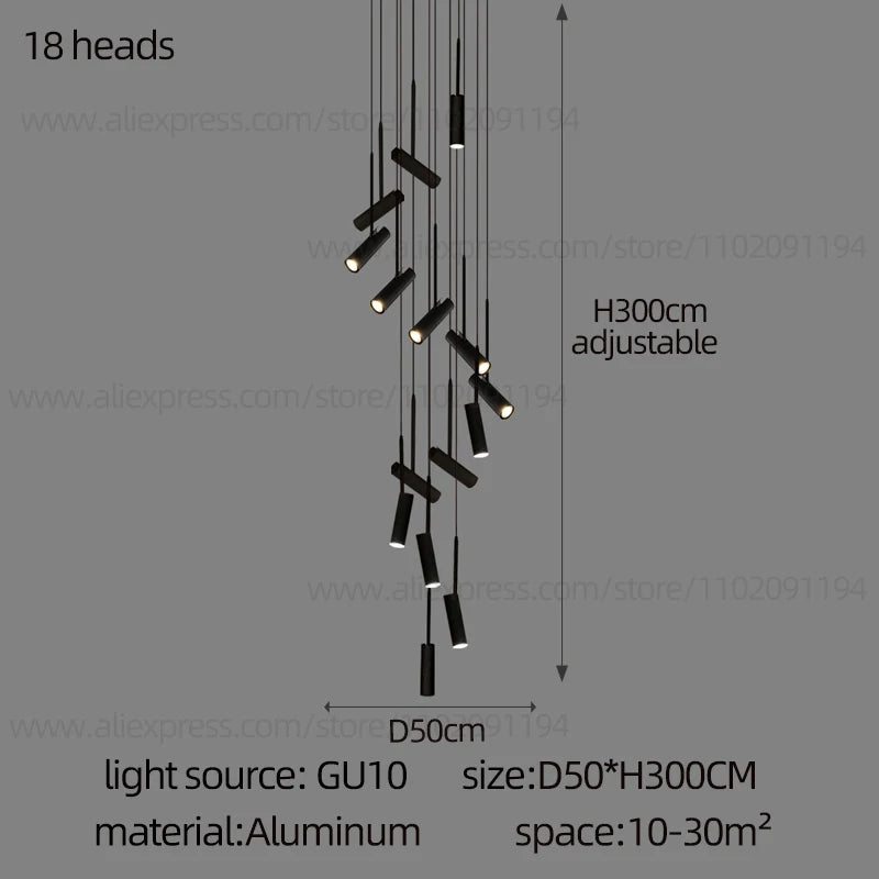 Noémie Modern Cylindrical LED Pendant Spotlight