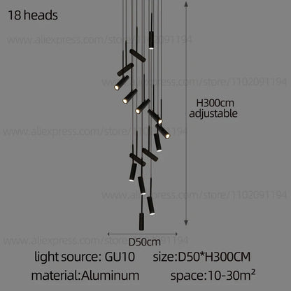 Noémie Modern Cylindrical LED Pendant Spotlight