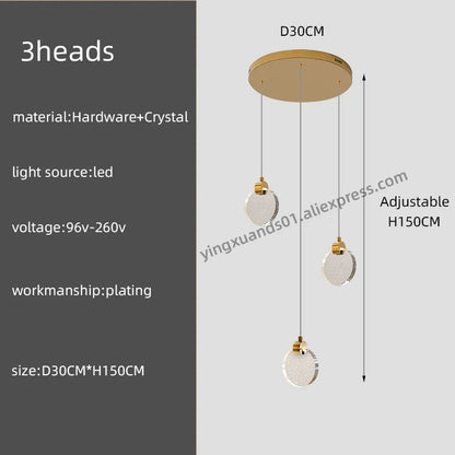 Anastasia Crystal Staircase Pendant Chandelier for Luxury Loft Spaces