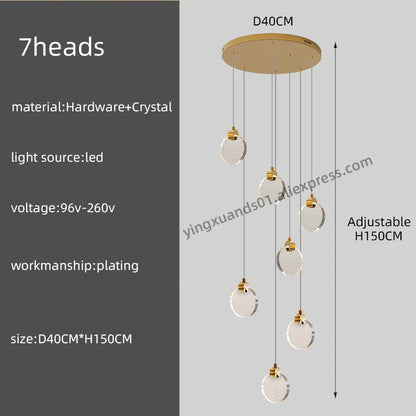 Anastasia Crystal Staircase Pendant Chandelier for Luxury Loft Spaces