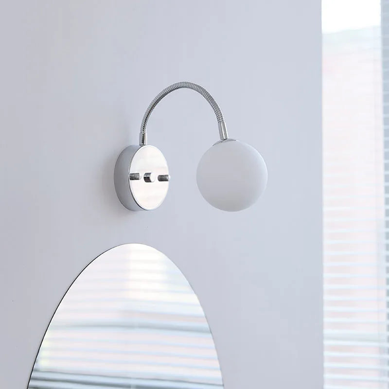 Sophie Silver Glass Ball Wall Light