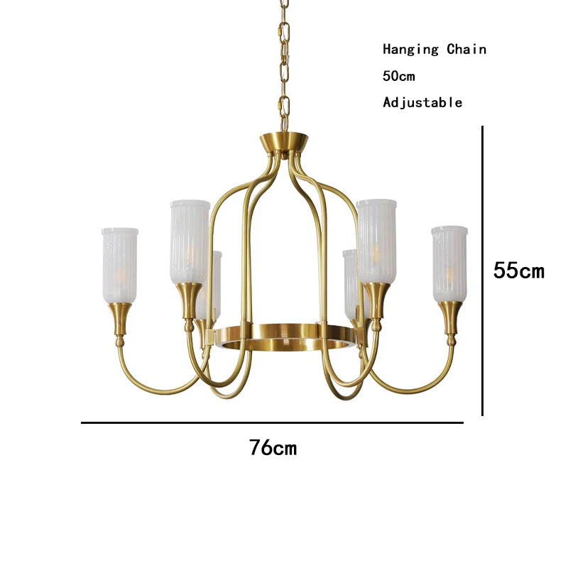 Aurélie Brass Cottage Ceiling Chandelier Light