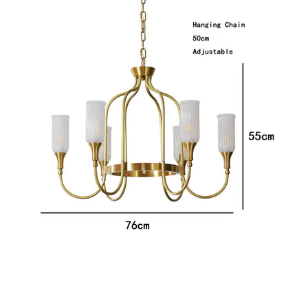 Aurélie Brass Cottage Ceiling Chandelier Light
