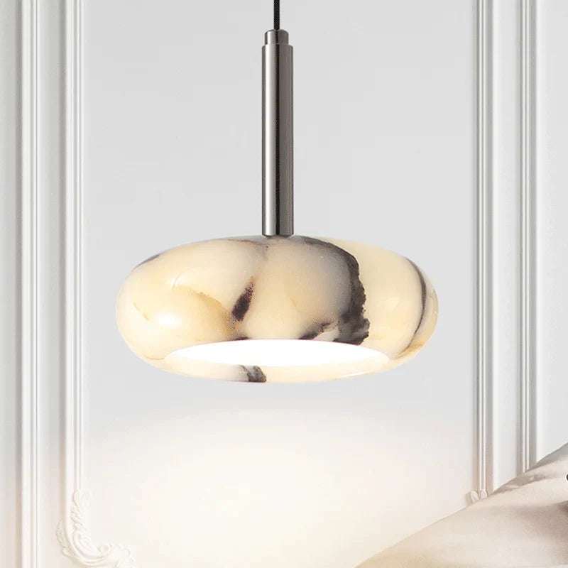Élise Eclipse Mini Marble Disc Pendant Lamp
