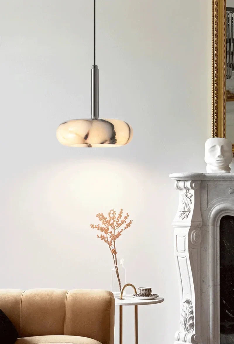 Élise Eclipse Mini Marble Disc Pendant Lamp