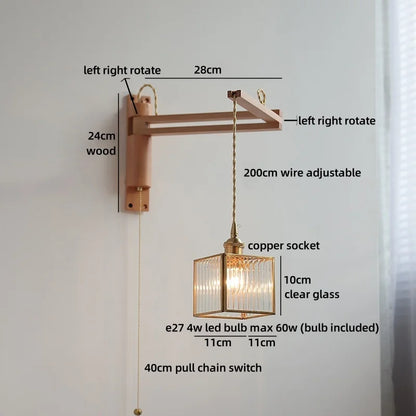 Aurore Wabi Sabi Glass Wall Lamp Nordic Style