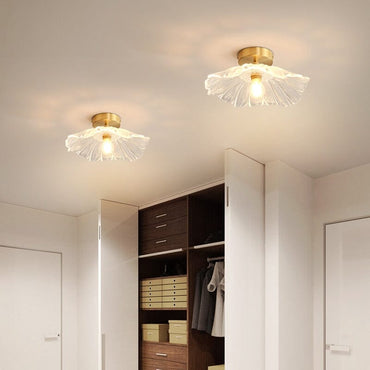 Amélie Flower Glass Semi-Flush Ceiling Light