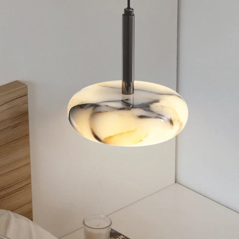 Élise Eclipse Mini Marble Disc Pendant Lamp
