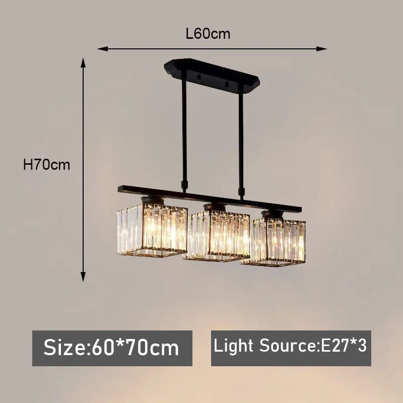 Colette Nordic Crystal Three-Head Chandelier