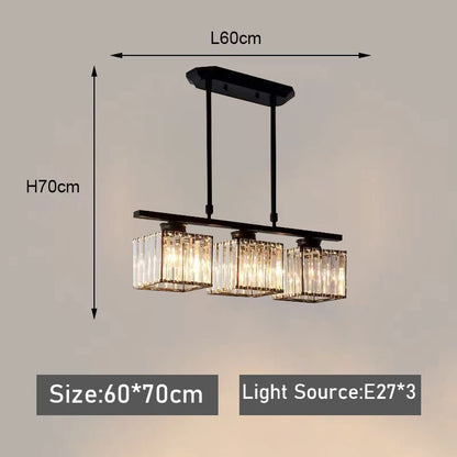 Colette Nordic Crystal Three-Head Chandelier