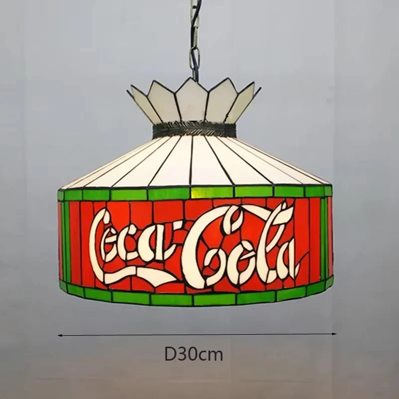Colette Tiffany Colorful Glass Pendant Lamp Mediterranean