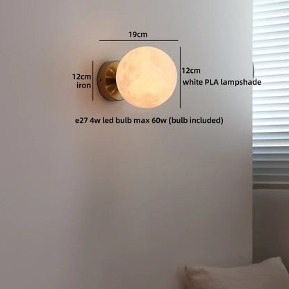 Élise Nordic White Iron LED Wall Lamp Kids Room Decor