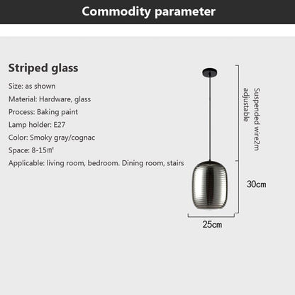 Camille Minimalist Threaded Glass Pendant