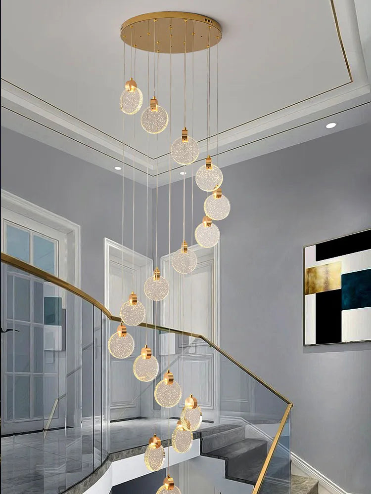 Anastasia Crystal Staircase Pendant Chandelier for Luxury Loft Spaces
