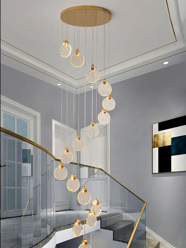 Anastasia Crystal Staircase Pendant Chandelier for Luxury Loft Spaces