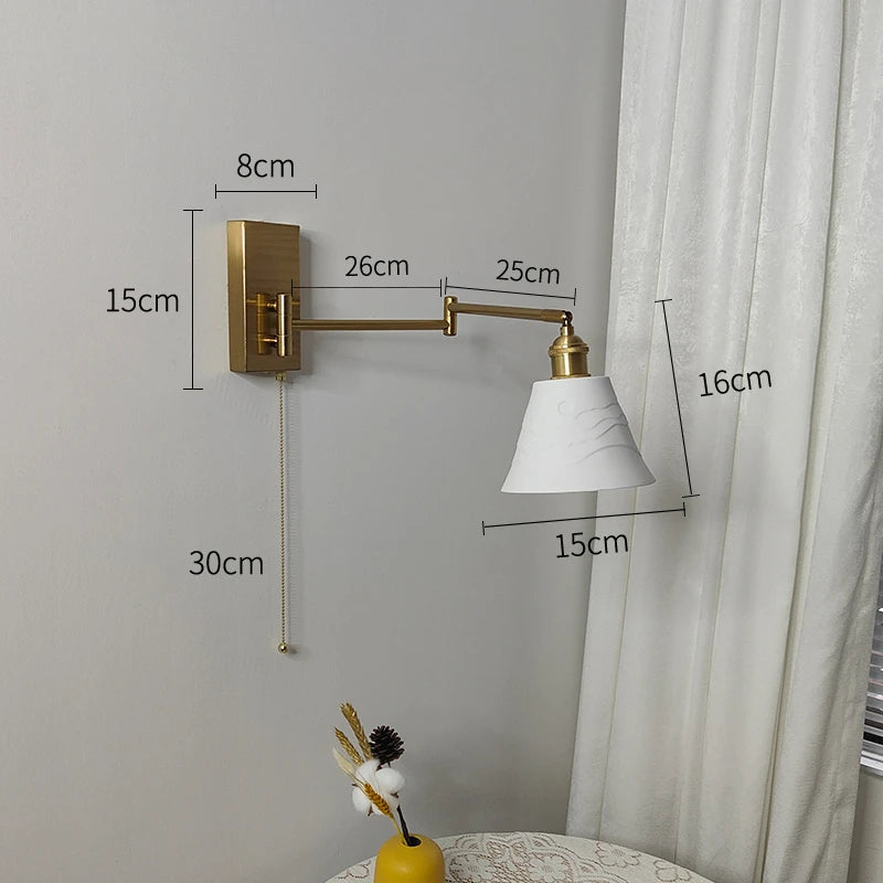 Geneviève Swing Arm Dual Head Wall Light