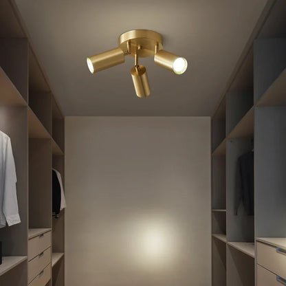 Juliette Postmodern Gold Adjustable GU10 Multi-Head Ceiling Spotlight