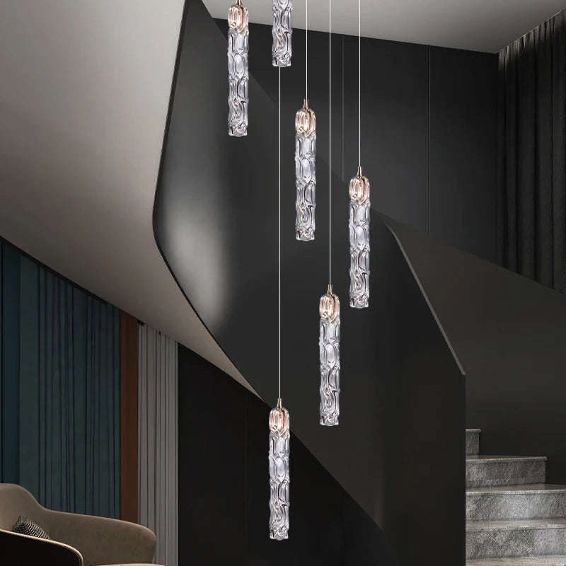 Élise Crystal Staircase Pendant Chandelier Light